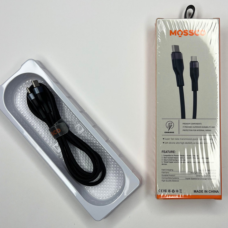 کابل شارژ تایپ C به تایپ C موسکو MOSCO PD 65W مدل IC-18CC