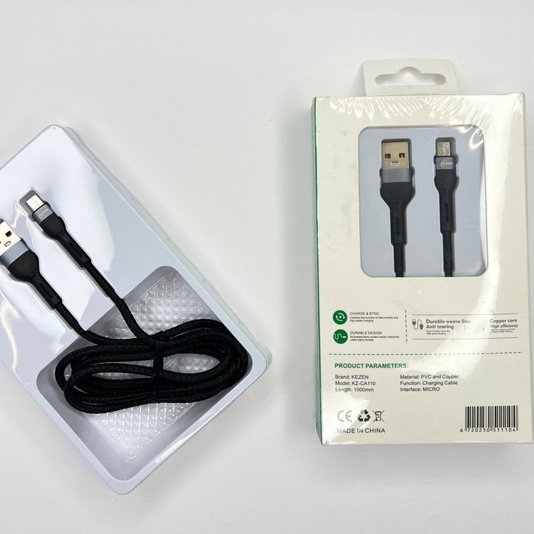 کابل شارژ و انتقال دیتا USB به Micro برند KEZEN مدل KZ-CA110