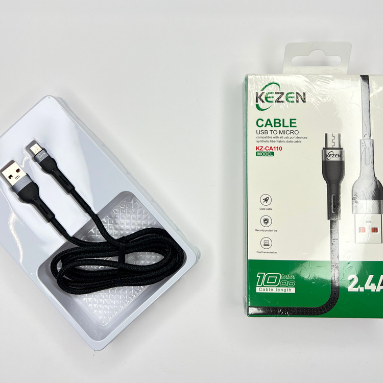 کابل شارژ و انتقال دیتا USB به Micro برند KEZEN مدل KZ-CA110
