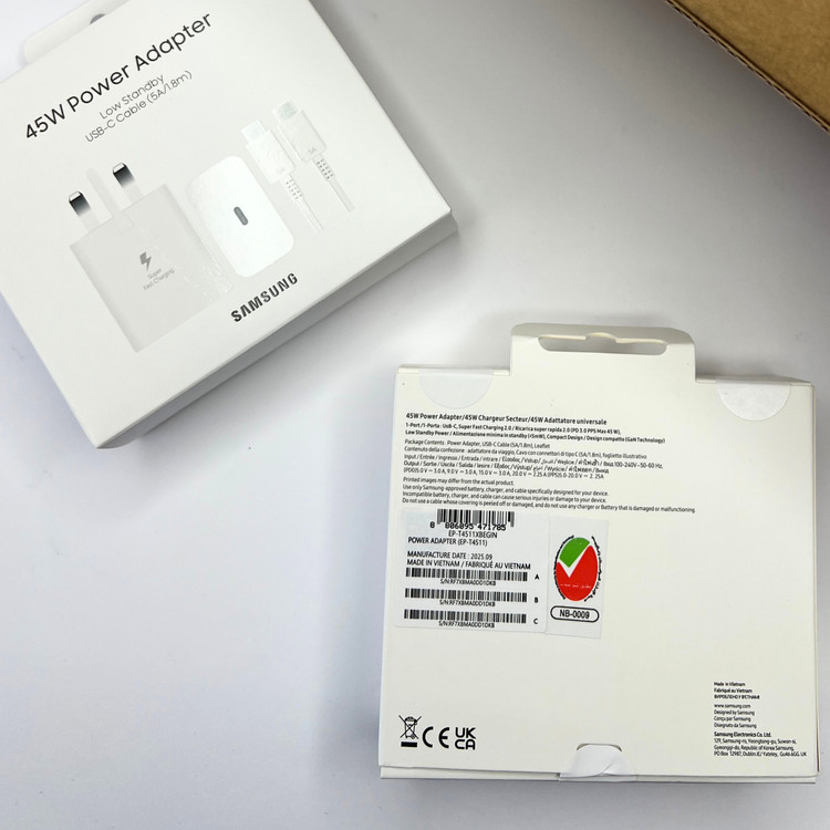 شارژر دیواری سامسونگ ۴۵ وات اصلی ویتنام | برد 4510 فول IC | Super Fast Charging 2.0