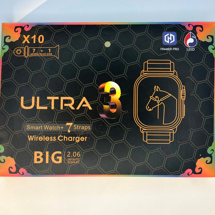 ساعت هوشمند Ultra 3 به همراه ۷ بند متنوع + شارژر وایرلس