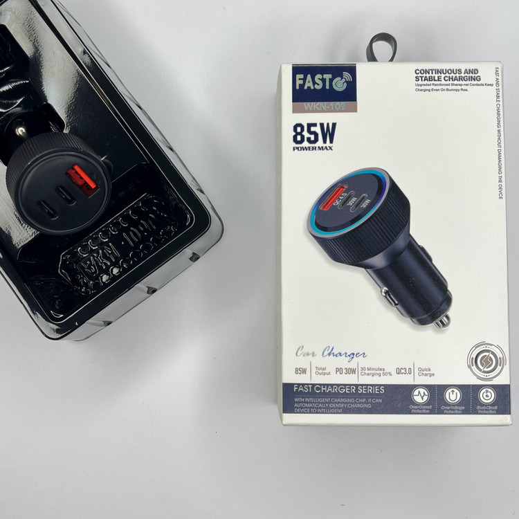 شارژر فندکی ۸۵ وات با فناوری QC4 و PD – نهایت سرعت شارژ در خودرو